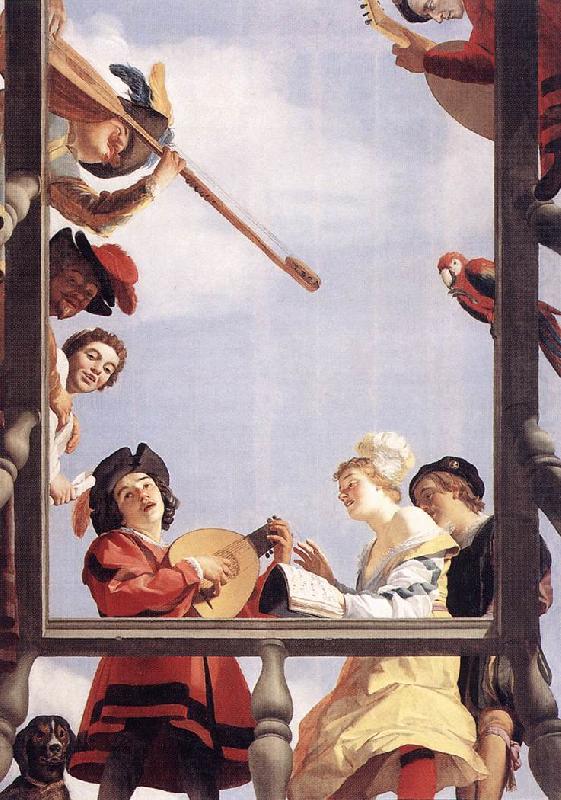 Musical Group on a Balcony sf, HONTHORST, Gerrit van